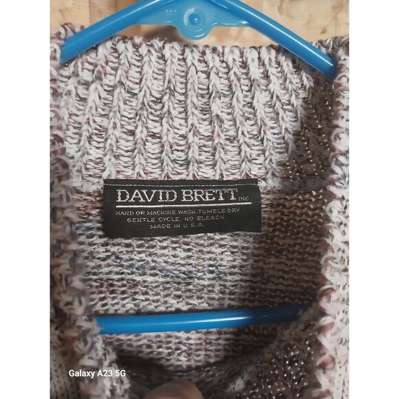 Vintage 80s DAVID BRETT SWEATER Aztec Cropped - Picture 4 of 5